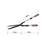 Ножиці садові телескопічні 830-1050 мм з хвилястими лезами та алюмінієвими ручками, фото 2