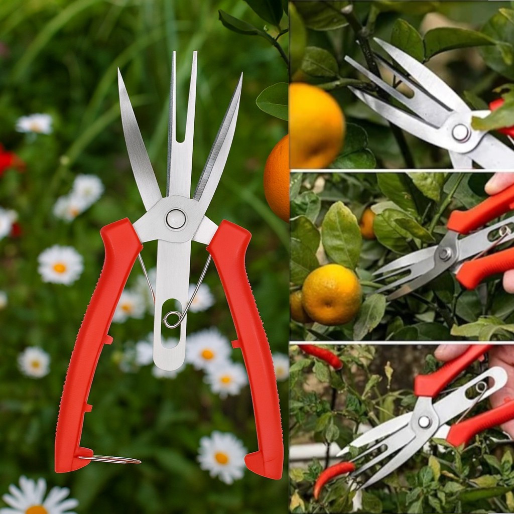 Садові ножиці секатор багатофункціональні для обрізки гілок, квітів, зелені та кущів, фото 1