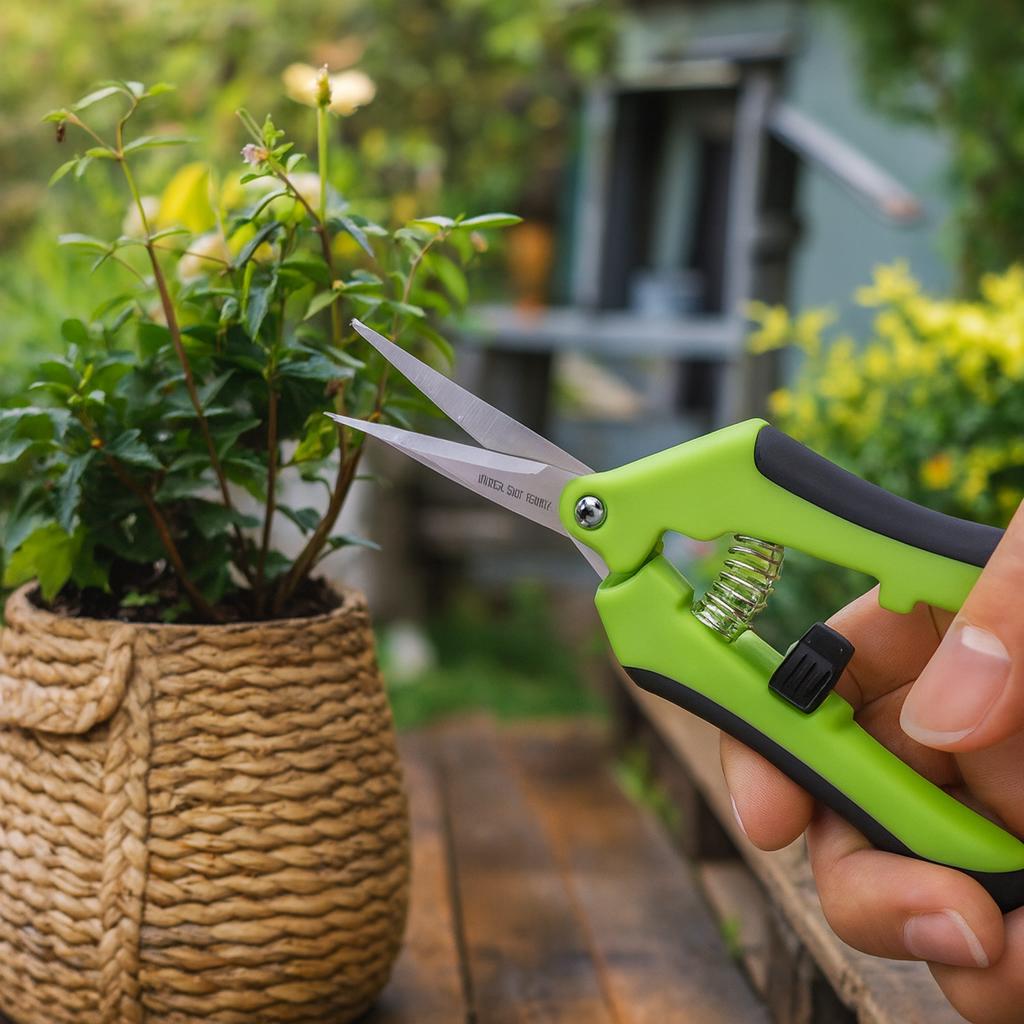 Ножиці для збору фруктів і овочів Сибертех 185 мм з прямим лезом, вага 105 г, фото 1