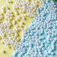 Бусини перлів 100 шт, діаметр 4 мм, білий №01