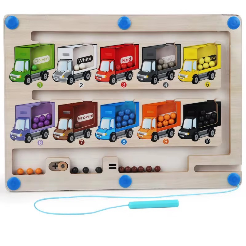 Дерев'яна дошка з магнітним сортером "Лабіринт" арт. F 43628, фото 1