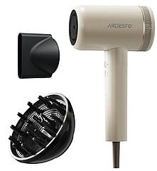 Фен Ardesto Pearl Cream HD-Y702PERL, 1500-1800Вт, 3 швидкості, 3 темп.режими, магнітні насадки,бежевий (код