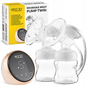 Молоковідсмоктувач електричний 4FIZJO Twin подвійний, 150 мл x 2 Pink (P-5905973402415)
