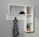 Вішалка.Вішалка настінна.Вішалка в передпокій.Вішалка настінна з полицею., фото 5
