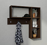 Вішалка.Вішалка настінна.Вішалка в передпокій.Вішалка настінна з полицею., фото 6