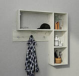 Вішалка.Вішалка настінна.Вішалка в передпокій.Вішалка настінна з полицею., фото 7