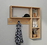 Вішалка.Вішалка настінна.Вішалка в передпокій.Вішалка настінна з полицею., фото 9