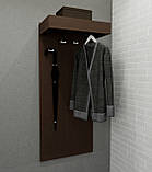 Вішалка.Вішалка настінна.Вішалка в передпокій.Вішалка настінна з полицею., фото 5