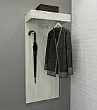 Вішалка.Вішалка настінна.Вішалка в передпокій.Вішалка настінна з полицею., фото 6