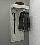 Вішалка.Вішалка настінна.Вішалка в передпокій.Вішалка настінна з полицею., фото 7