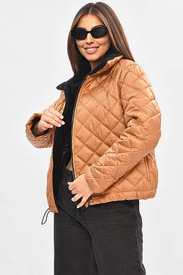 Куртка жіноча демісезонна коричневого кольору 205282T Безкоштовна доставка