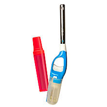 Побутова потужна кухонна запальничка з п'єзопідпалом та балончиком ICQ Lighter XHG8803 Блакитний (AMN)