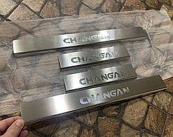 Накладки на пороги CHANGAN CS35 PLUS / CS55 PLUS II / UNI-K * 2018-/2021-/2020- (Premium)