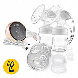 Молоковідсмоктувач електричний 4FIZJO Twin подвійний, 150 мл x 2 Pink (P-5905973402415), фото 6