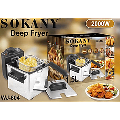 Фритюрниця Sokany WJ-804 2000 Вт 1,5 л нержавіюча сталь