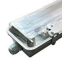 Світильник вологозахищений IP65 36Вт ДПП 2х36 під 2 LED лампи Т8 1,2м з відбивачем