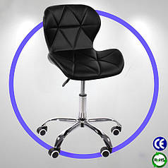 ОФІСНИЙ СТІЛЕЦЬ КРІСЛО ЗІ СПИНКОЮ на коліщатках Bonro B-531 чорний екошкіра для офісу та дому школяра