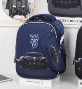 Рюкзак шкільний міський 38*29 см з пеналом та щільною спинкою принт Авто у різних варіантах Lju