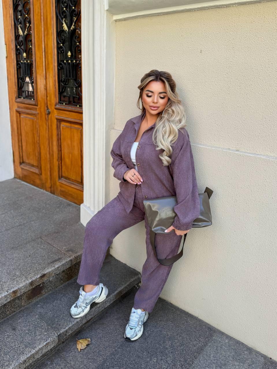 Жіночий костюм Вельвет 48-50,52-54,56-58,60-62 (вф 760), фото 1