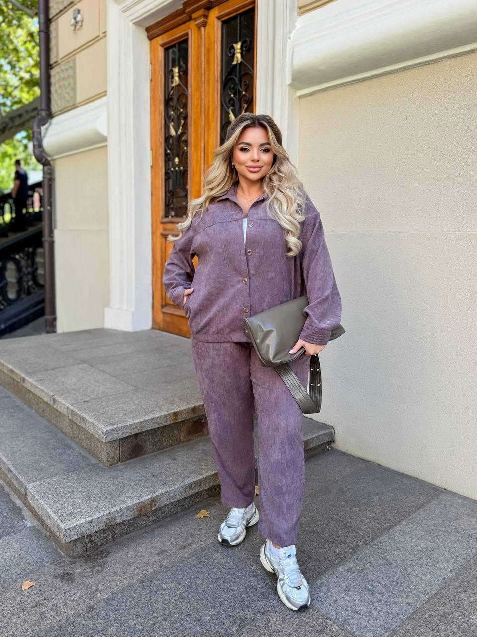 Жіночий костюм Вельвет 48-50,52-54,56-58,60-62 (вф 760), фото 1