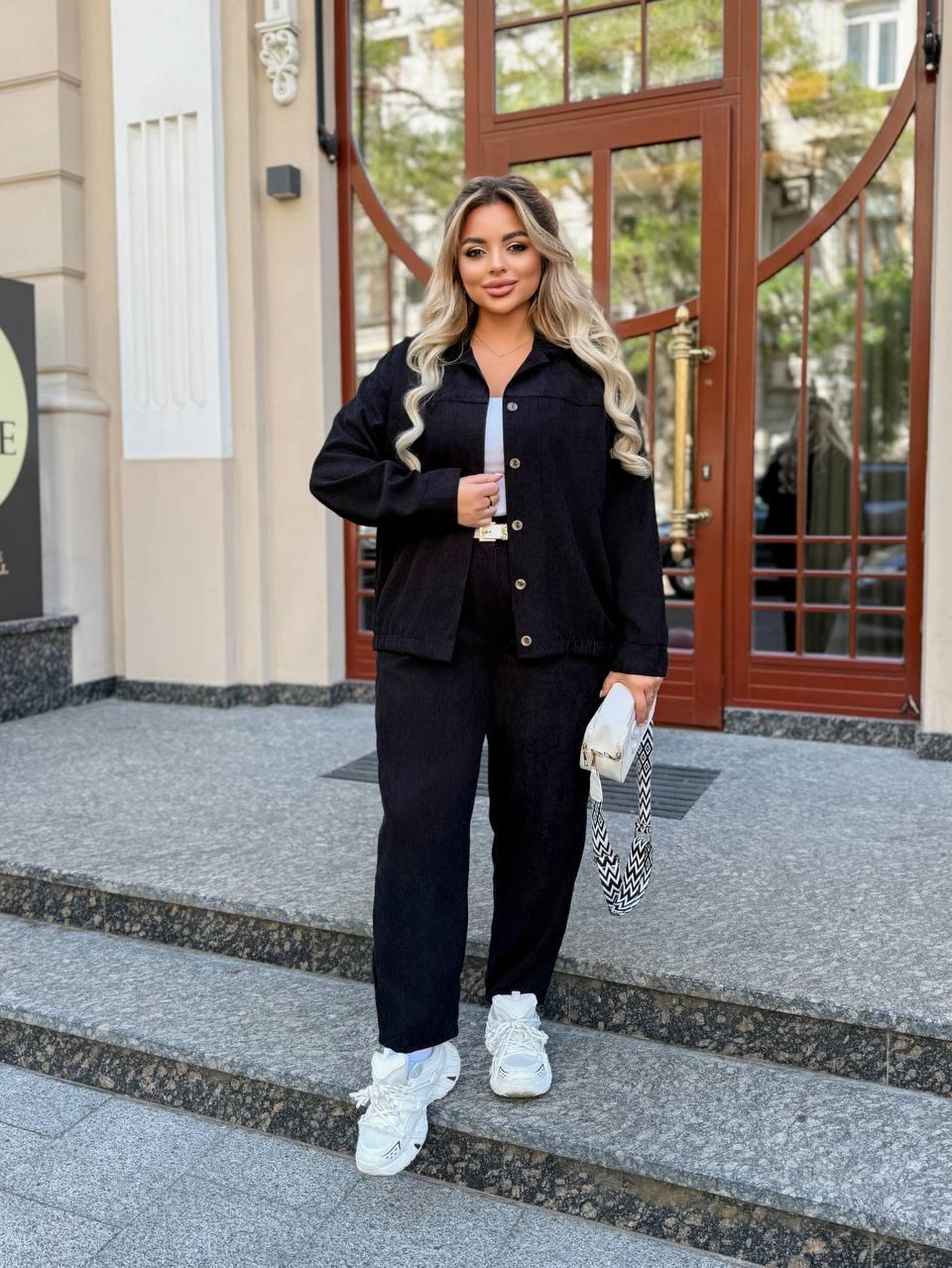 Жіночий костюм Вельвет 48-50,52-54,56-58,60-62 (вф 760), фото 1