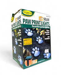 Світяться сліди Paw Print Light сонячна батарея