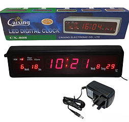 Настільний електронний годинник CAIXING CX-808 12 годинний формат будильник