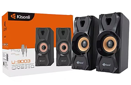 Комп'ютерні колонки Kisonli U-9003 2.0 дерево 10 Вт