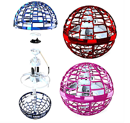 Літаючий м'яч з пультом Flying Ball червоний з дистанційним керуванням