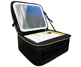 Косметичка Beauty Box Bag чорна 26х23х11см з дзеркалом та підсвіткою
