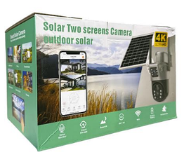 Вулична поворотна IP камера з сонячною панеллю 4К 8Мп з датчиком руху 4G