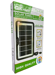 Сонячна панель CCLamp CL-638 3,8Вт пластиковий корпус знімний провід