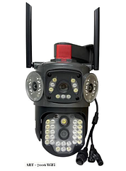 Вулична поворотна IP камера 4 камери 4к 8Мп Wifi з датчиком руху та сиреною