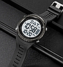 Годинник чоловічий наручний спортивний Skmei 2192 (Чорний з білим), фото 5