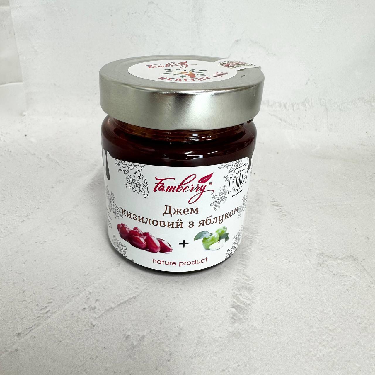 Джем кизиловий зі шматочками яблука