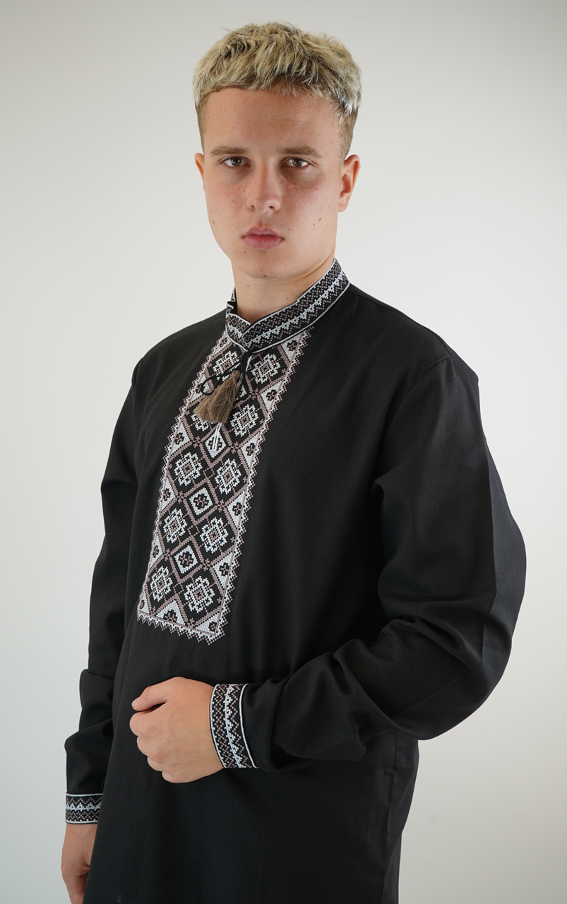 Чоловіча вишиванка з довгим рукавом, фото 1