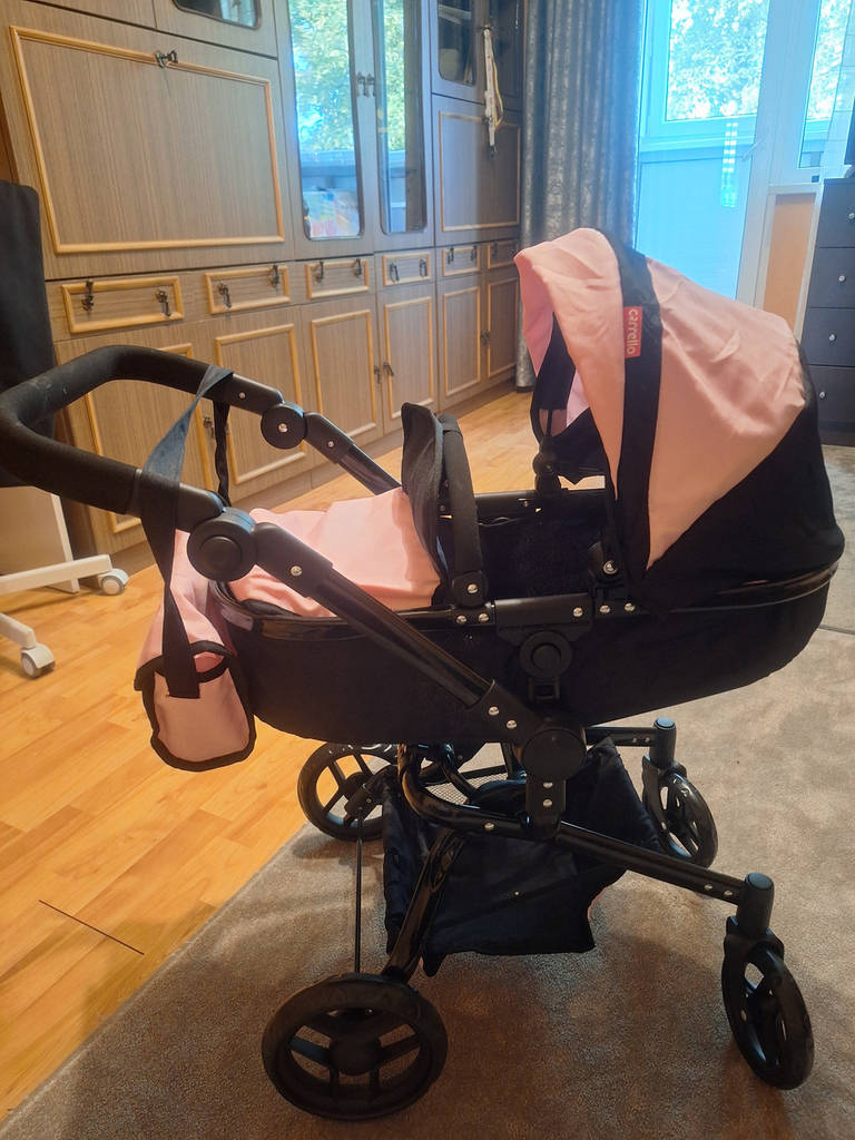 Коляска для ляльки 2в1 Carrello Fortuna 9695 PINK Рожева - фото покупців 2