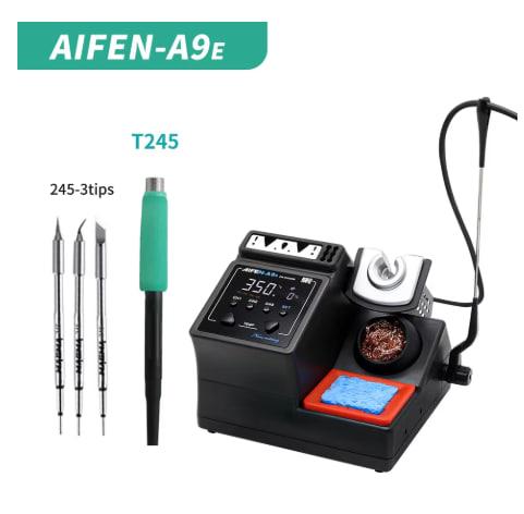 Паяльна станція прецизійна Aifen A9e-245 (жала JBC 245, 3 канали пам'яті, 160W, 100C — 450C) + 3 жала