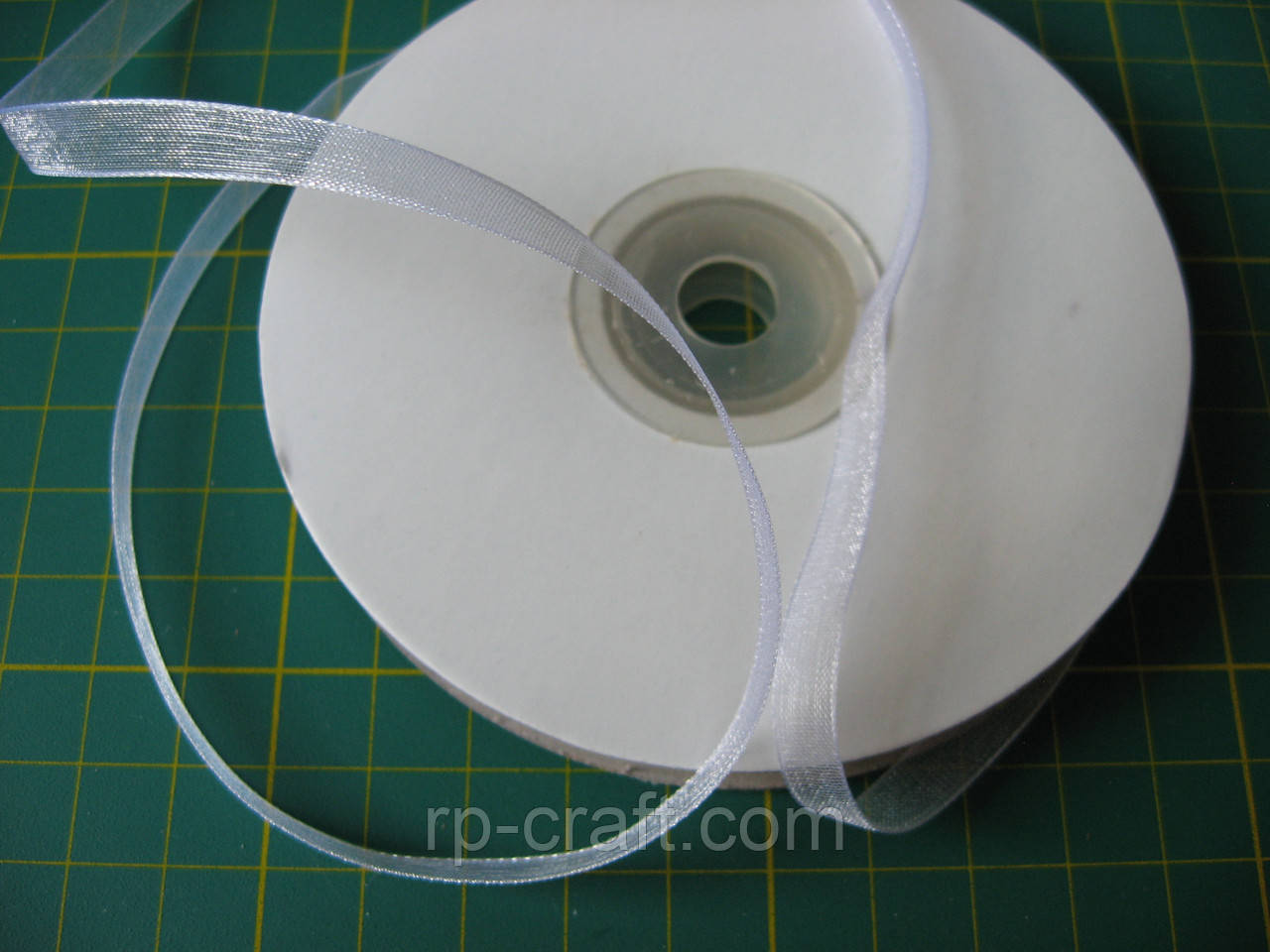 Стрічка органза, 6 мм, біла, фото 1