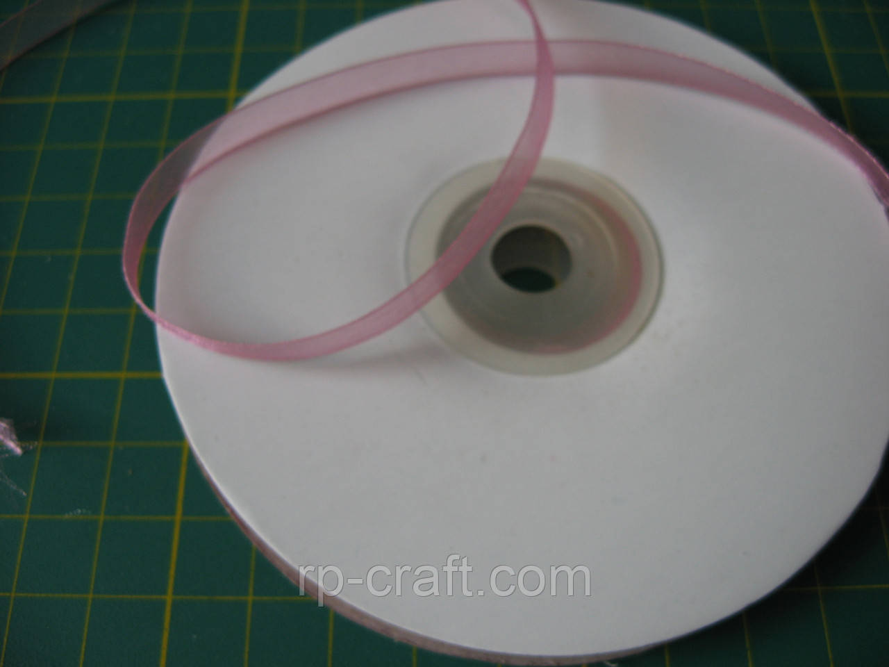 Стрічка органза, 6 мм, світло-рожева, фото 1