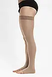 Медицинские компрессионные чулки Relaxsan Premium 2 класс 23-32 мм рт.ст. открытый носок бежевые, фото 8