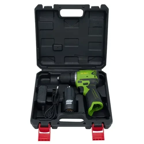 Шурупокрут на АКБ безщітковий Procraft COM РА-12BL Дві швидкості АКБ 12 В 2 Ач ЗП Кейс, фото 1
