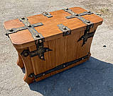 Дерев'яна скриня під старовину з кутими елементами, фото 4