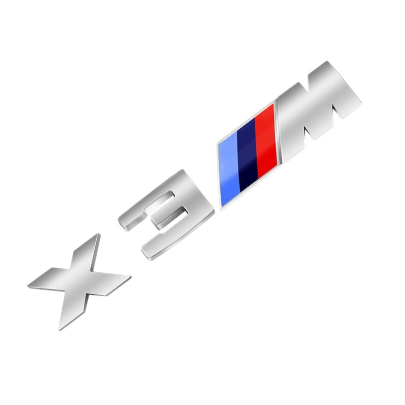 Емблема напис X3M для BMW срібляста 150х27 мм пластик (на скотчі), фото 1