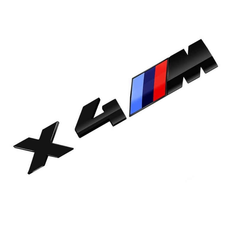 Емблема напис X4M для BMW чорна 150х27 мм пластик (на скотчі), фото 1