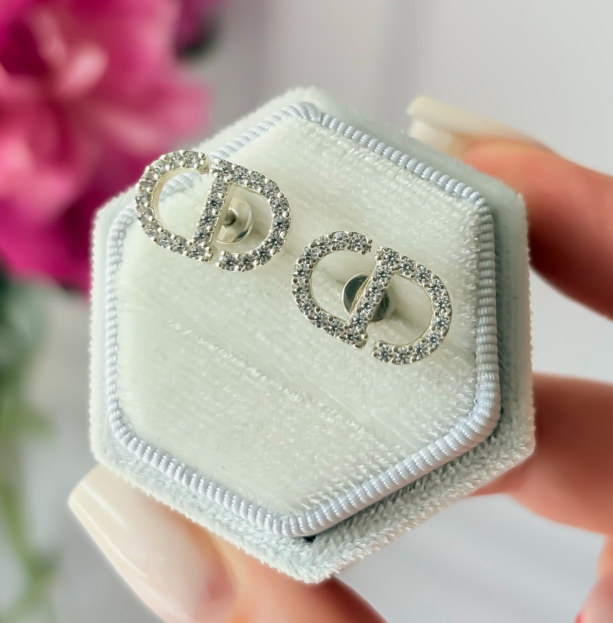 Срібні сережки з кубічним цирконієм "Petit" — стильні пусети зі срібла 925 проби, фото 1