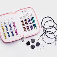 Набір спиць укорочених знімних кругових KnitPro Zing DELUXE