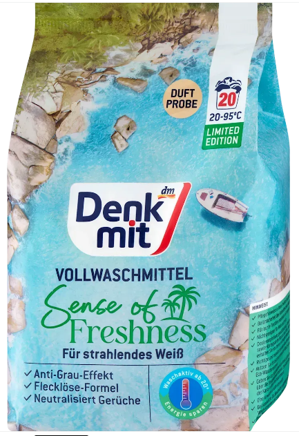 Пральний порошок універсальний Denkmit Відчуття свіжості 1.35 кг 4067796180169
