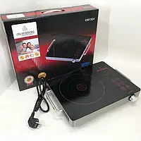 Інфрачервона плита Crownberg CB-1324, 1 конфорка, сенсорне керування, таймер, склокераміка, 2000 Вт