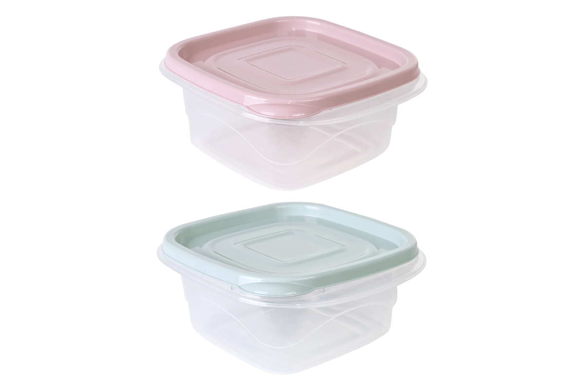 Контейнер для зберігання пластиковий Омега 1л квадратний (мікс) А168011-59 Алеана, фото 1